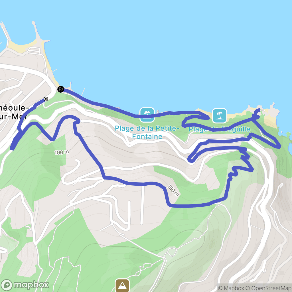 Théoule-sur-Mer : carte du parcours de randonnée - France