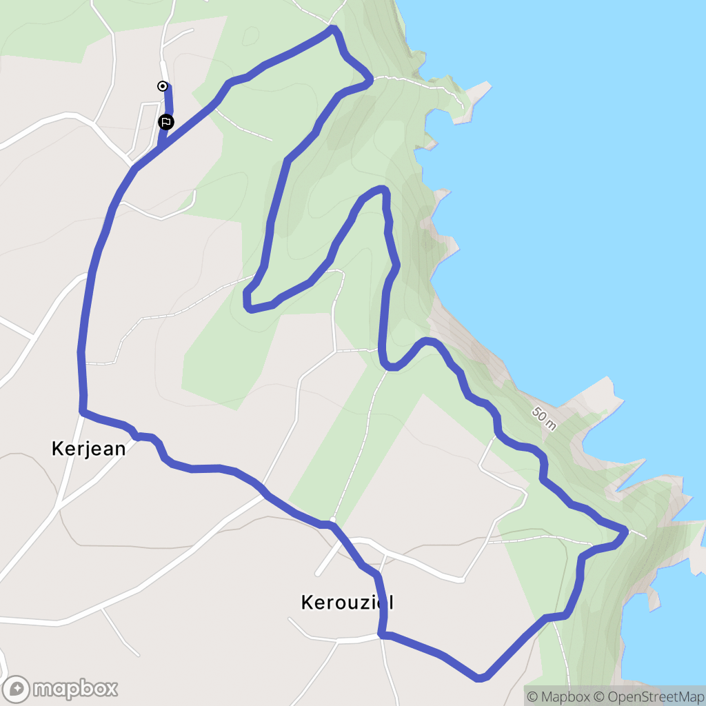 Plouha : carte du parcours de randonnée - France