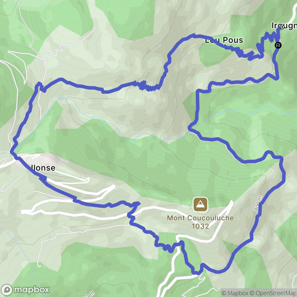 Ilonse : carte du parcours de randonnée - France