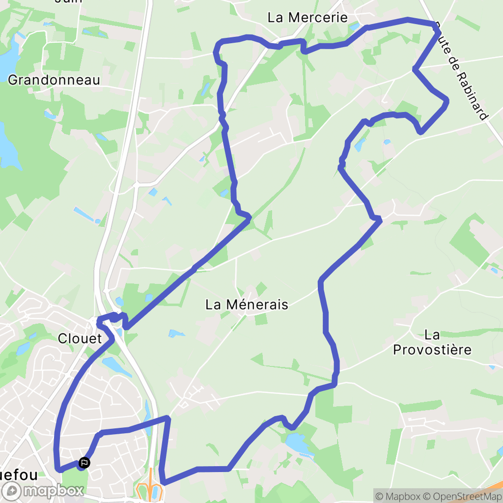 Carquefou : carte du parcours de randonnée - France