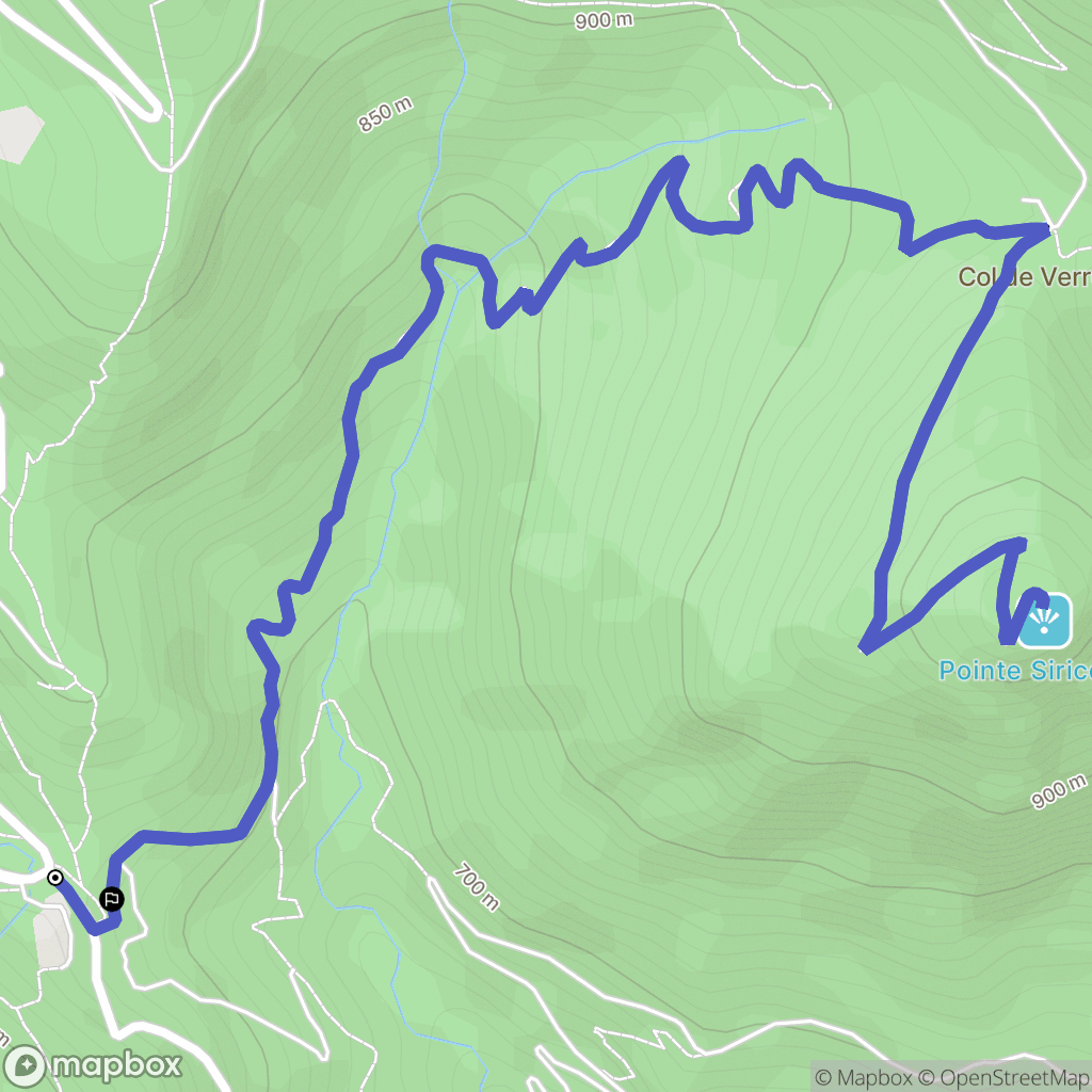 Sainte Agnès : carte du parcours de randonnée - France