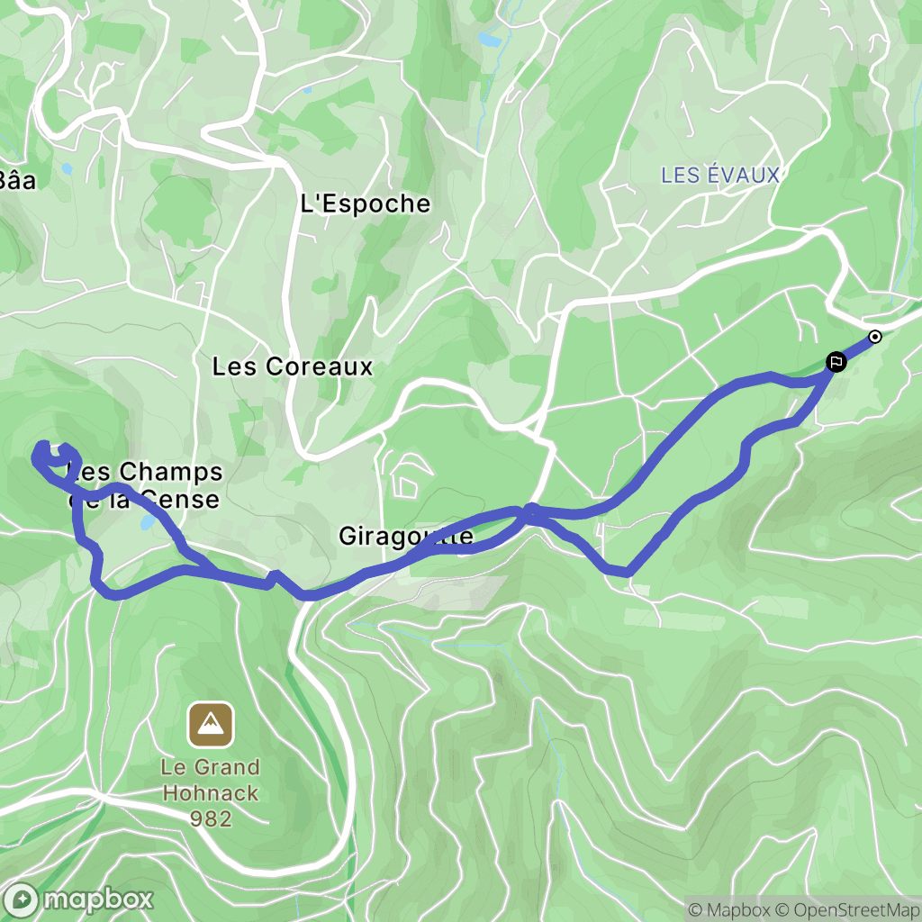 Labaroche : carte du parcours de randonnée - France