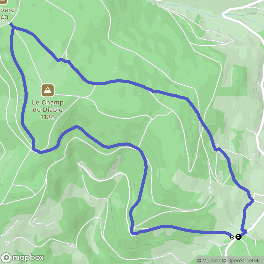 Fréland : carte du parcours de randonnée - France