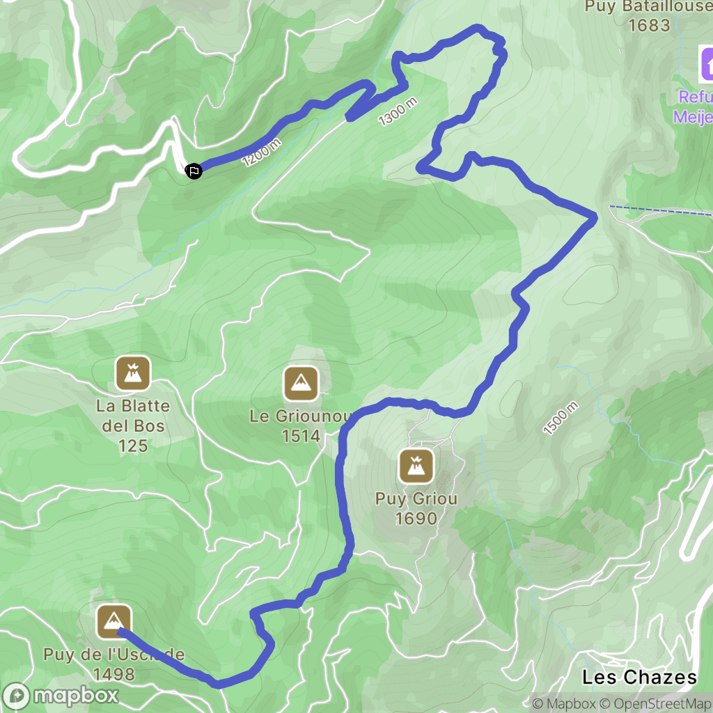 Mandailles-Saint-Julien : carte du parcours de randonnée - France