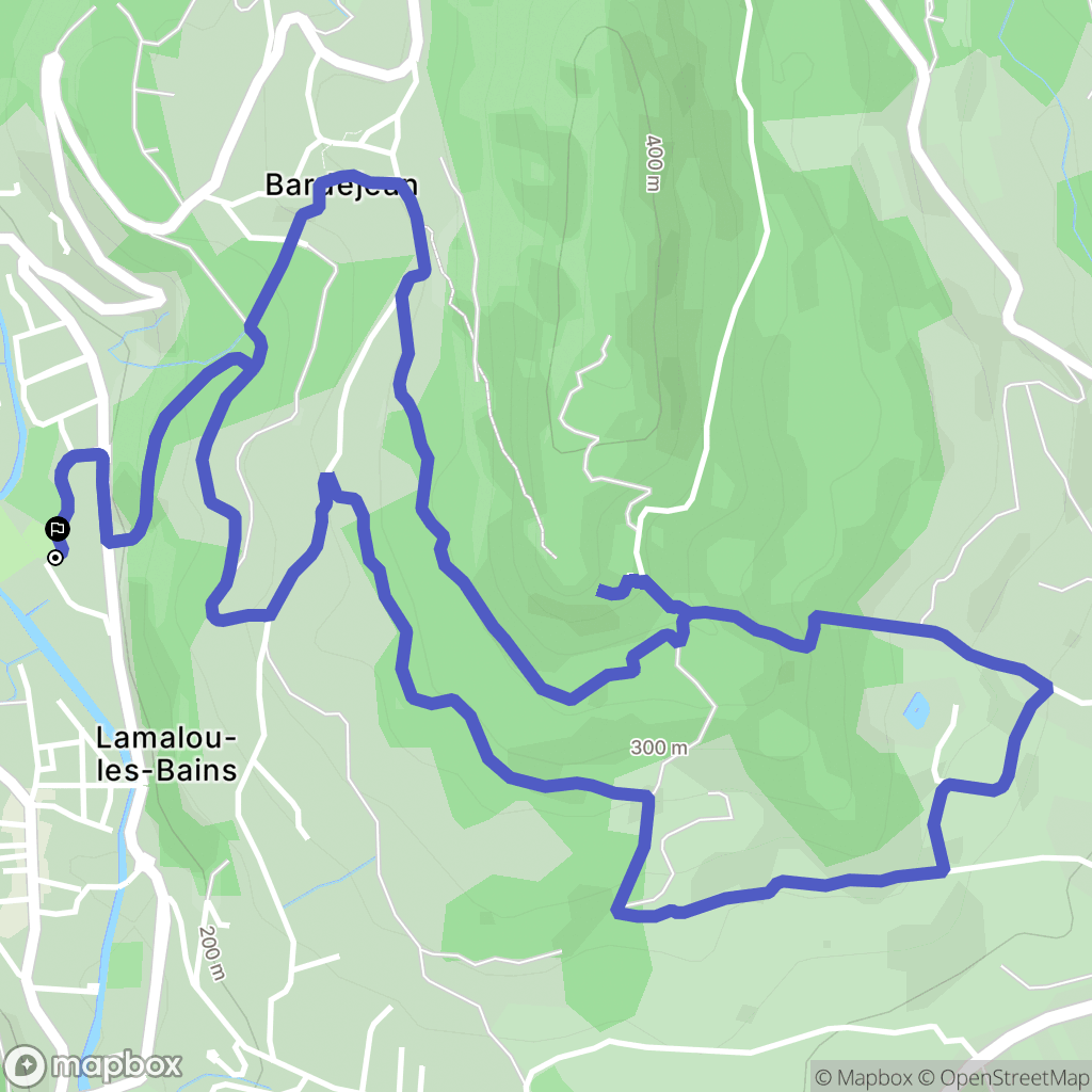 Lamalou-les-Bains : carte du parcours de randonnée - France
