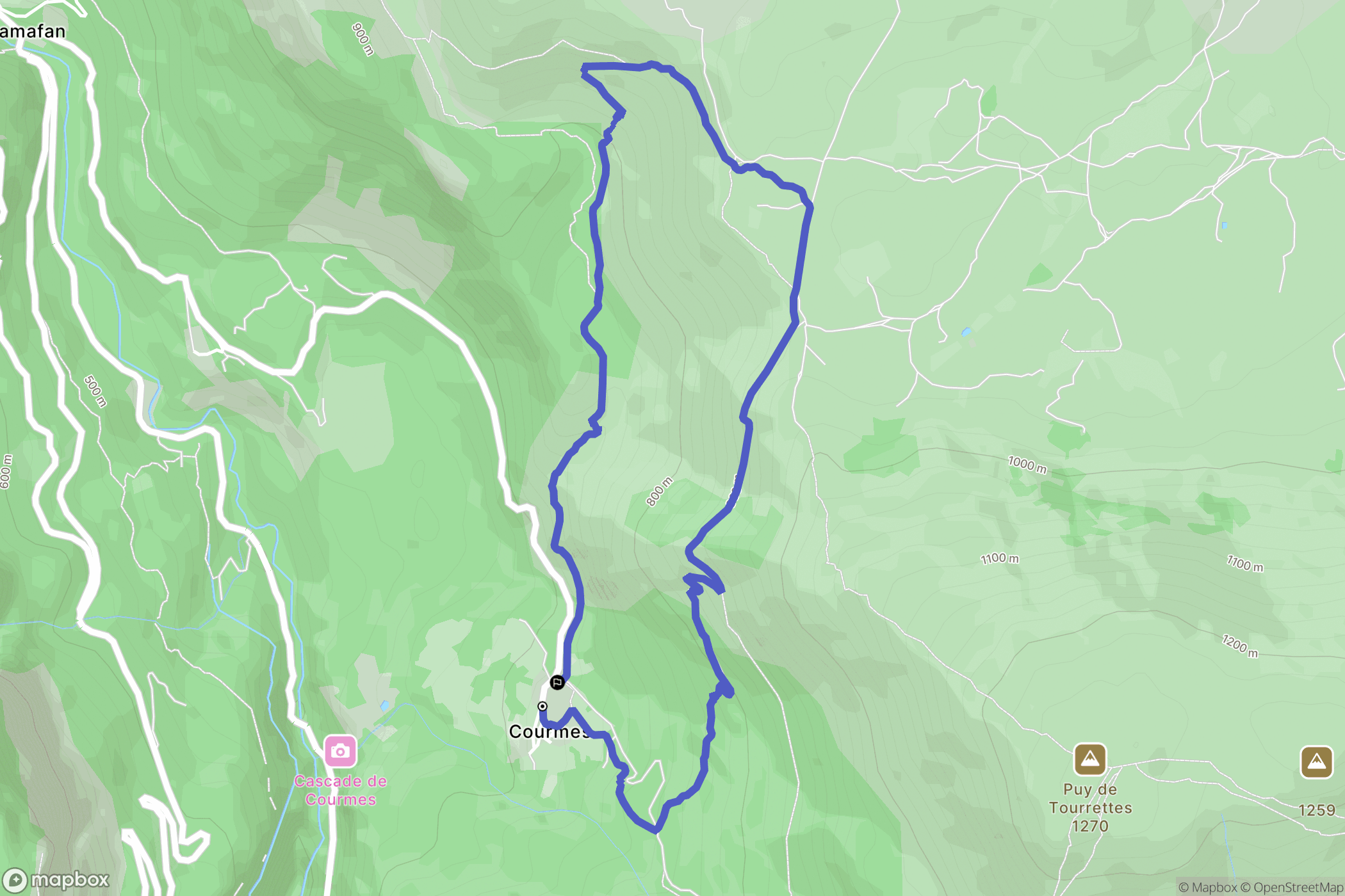 Courmes: routekaart voor buitenactiviteiten - France