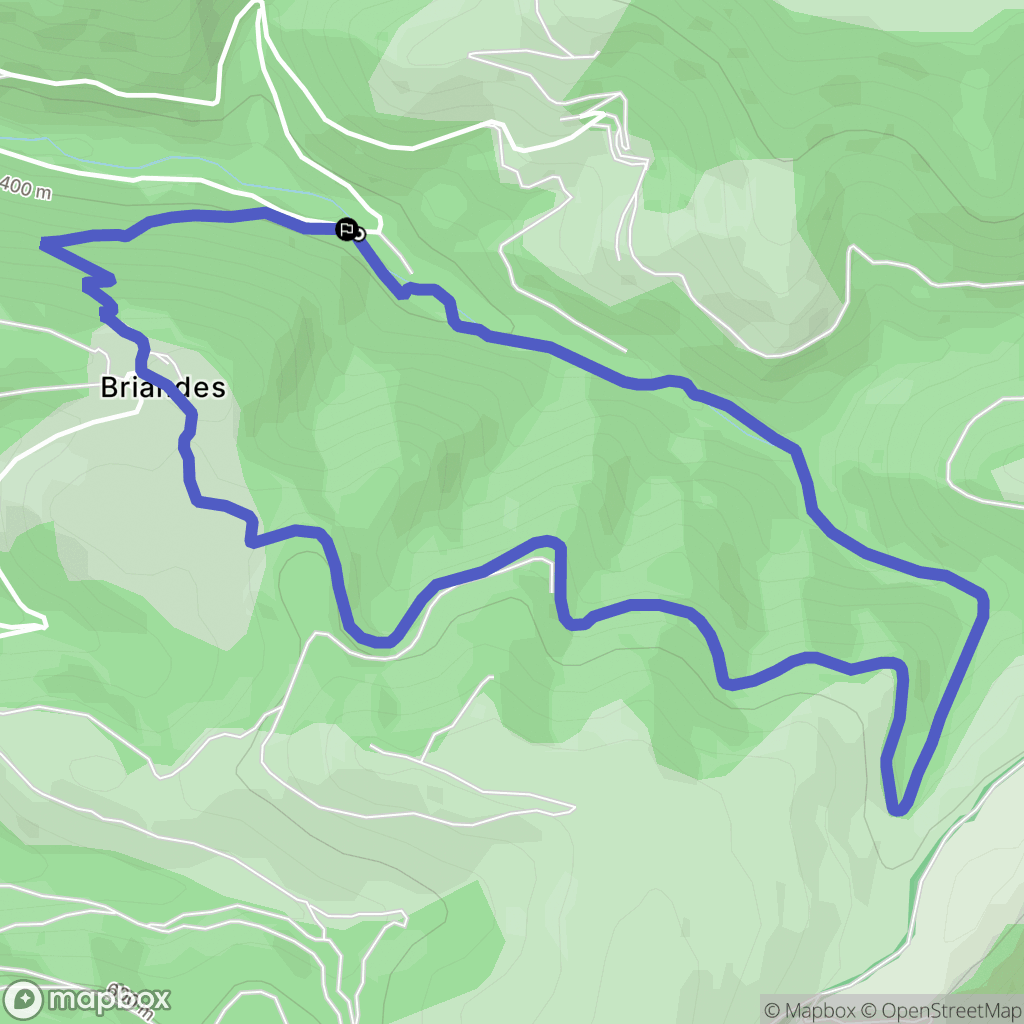 Lunas : carte du parcours de randonnée - France