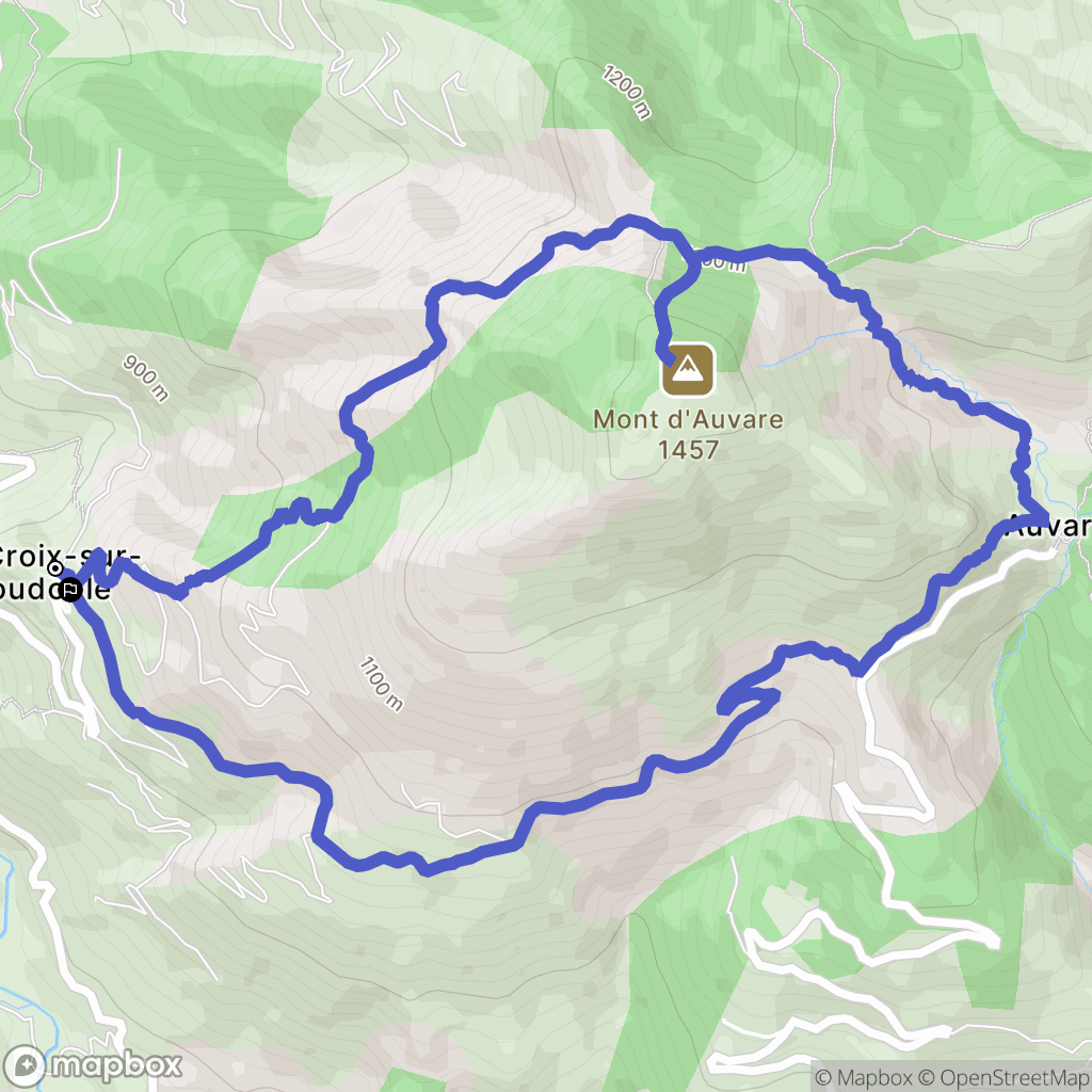 La Croix-sur-Roudoule : carte du parcours de randonnée - France