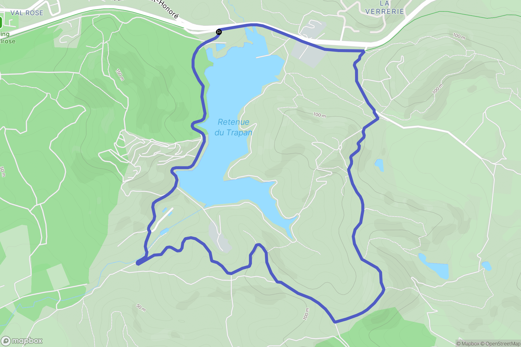 Bormes-les-Mimosas : carte du parcours de randonnée - France