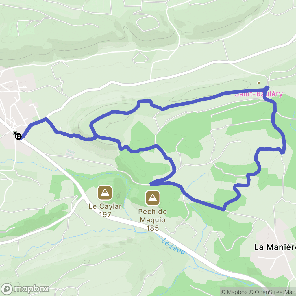 Cébazan : carte du parcours de randonnée - France