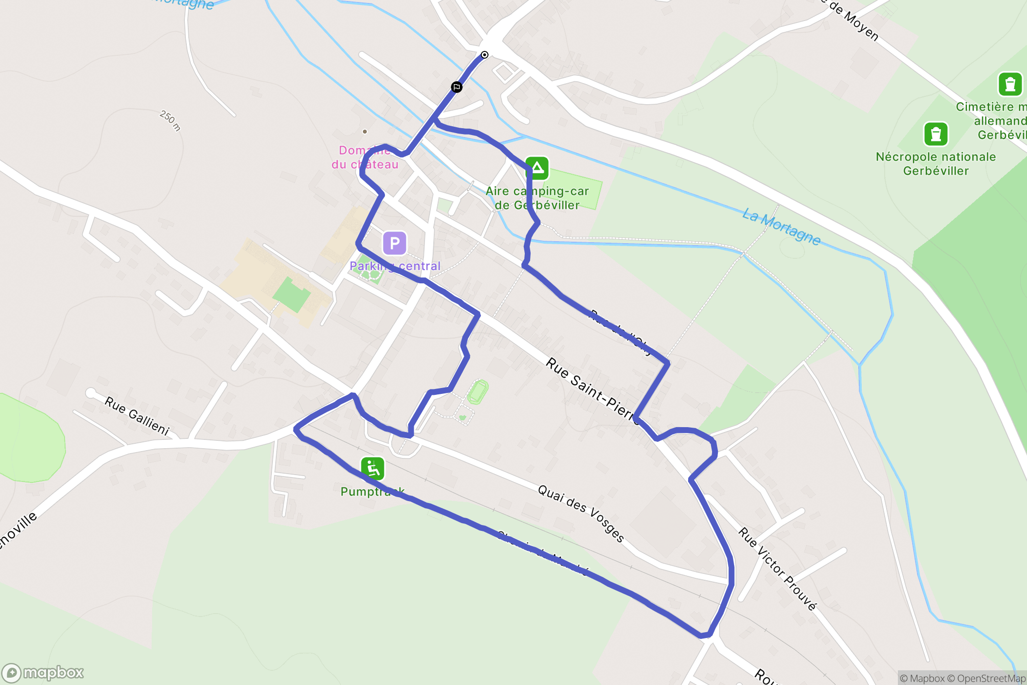 Gerbéviller : carte du parcours de randonnée - France