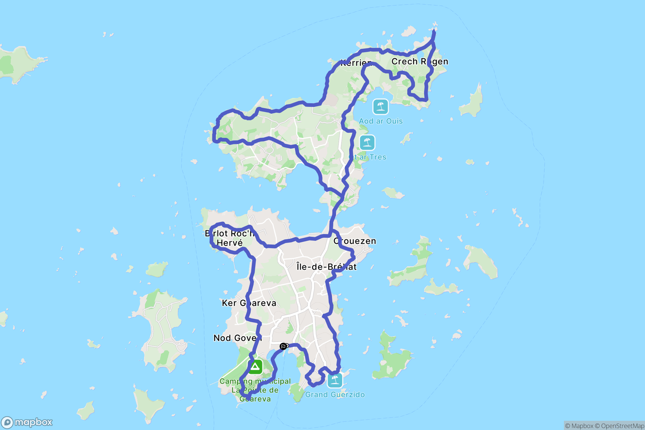 Ile de Bréhat: routekaart voor buitenactiviteiten - France