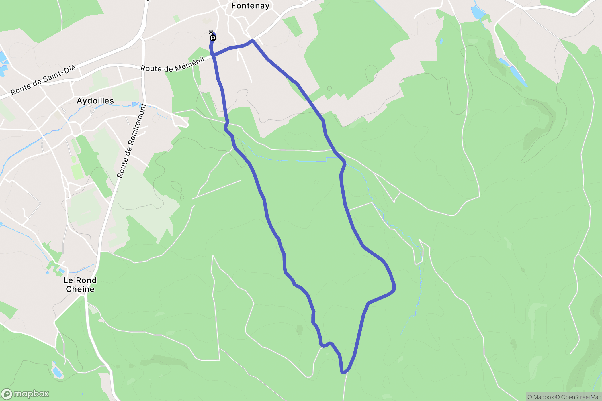 Fontenay : carte du parcours de randonnée - France