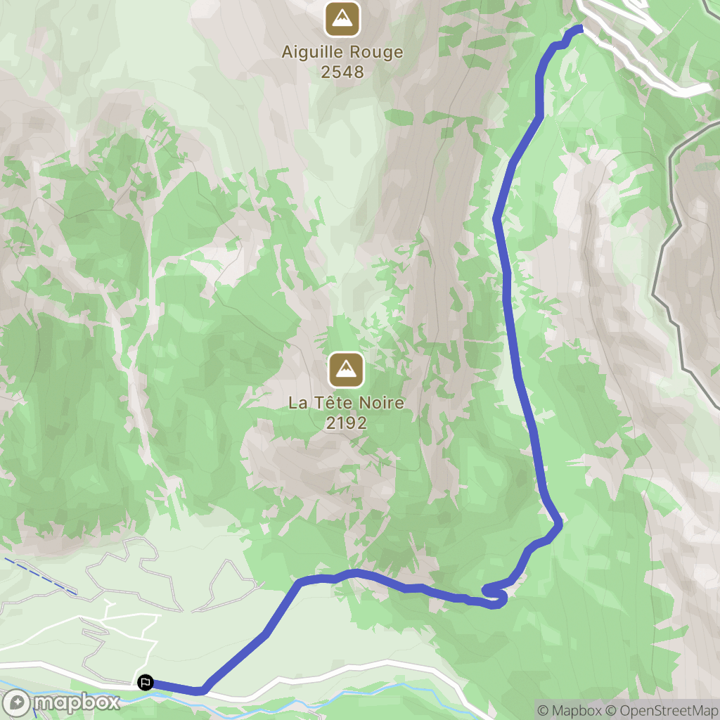 Roubion : carte du parcours de randonnée - France