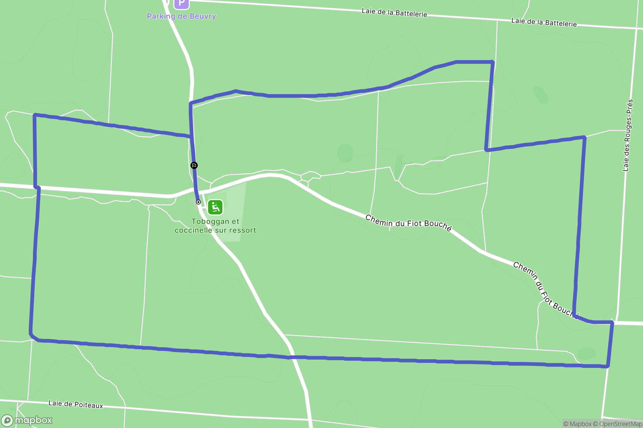 Beuvry-la-Forêt : carte du parcours de randonnée - France