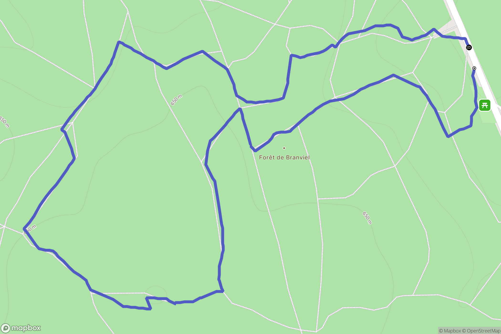 Ytrac : carte du parcours de randonnée - France