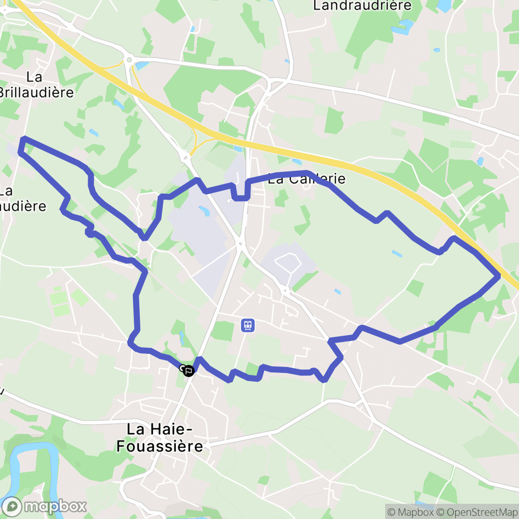 La Haie-Fouassière : carte du parcours de randonnée - France