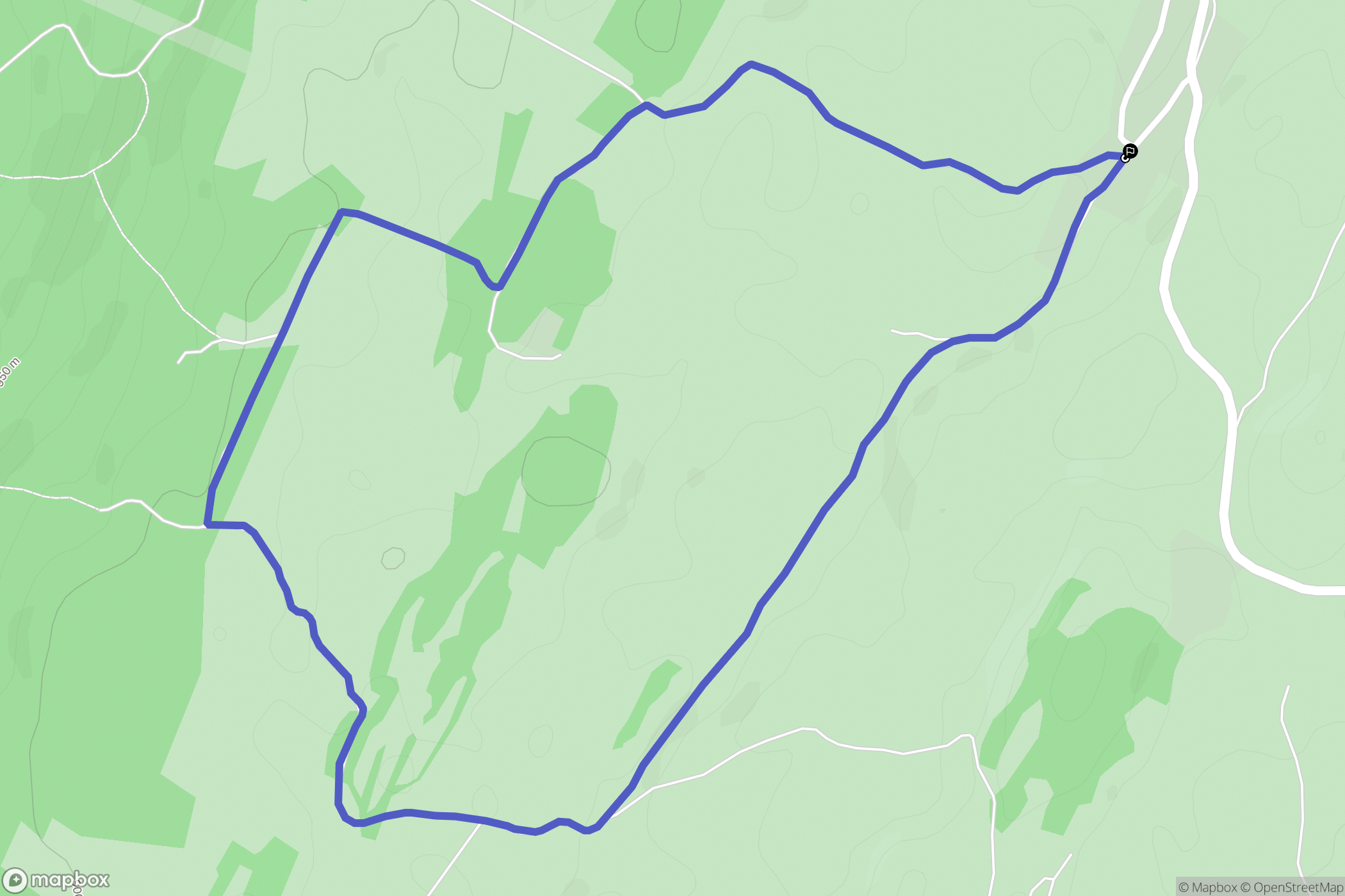 Saint-Pierre : carte du parcours de randonnée - France