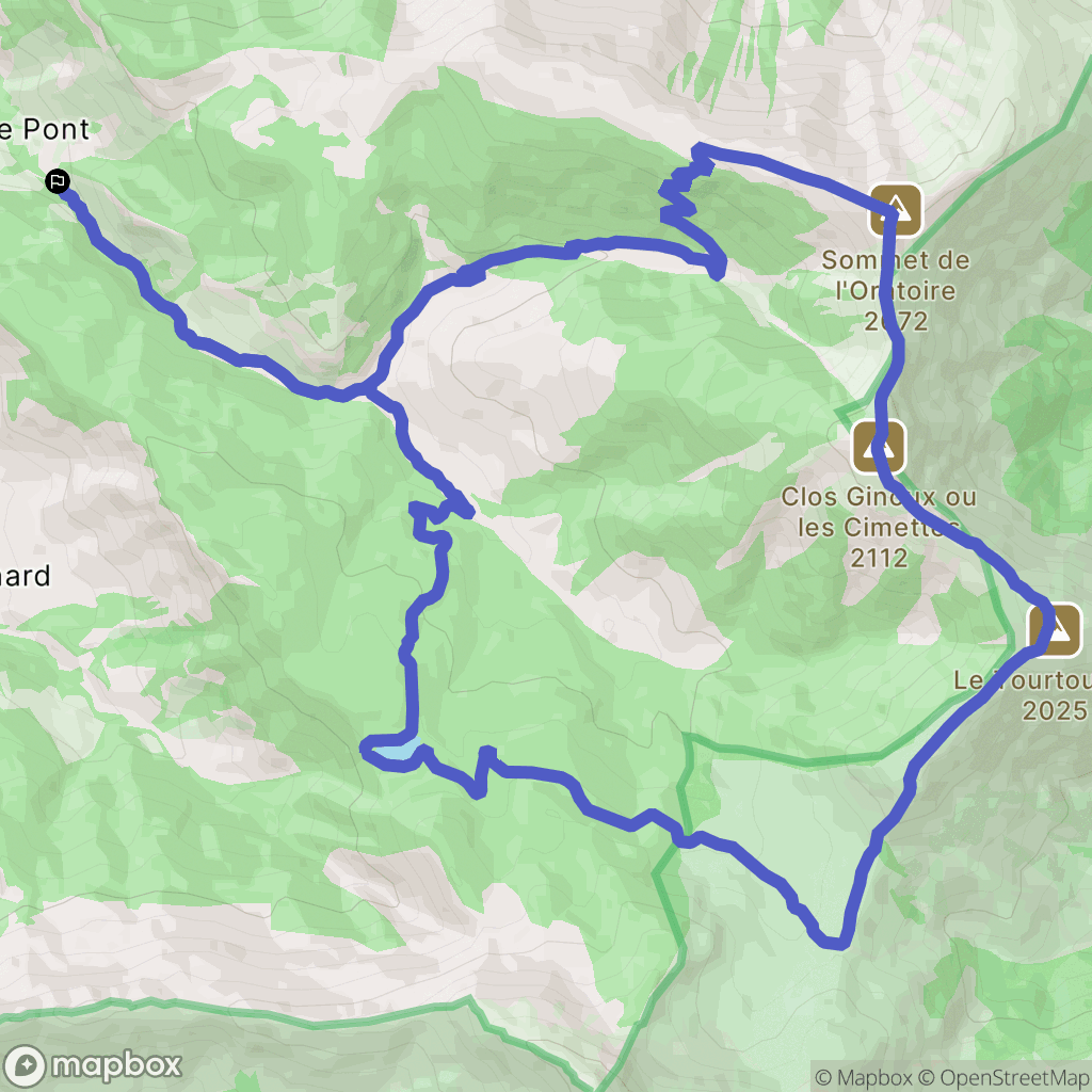 Bayons : carte du parcours de randonnée - France