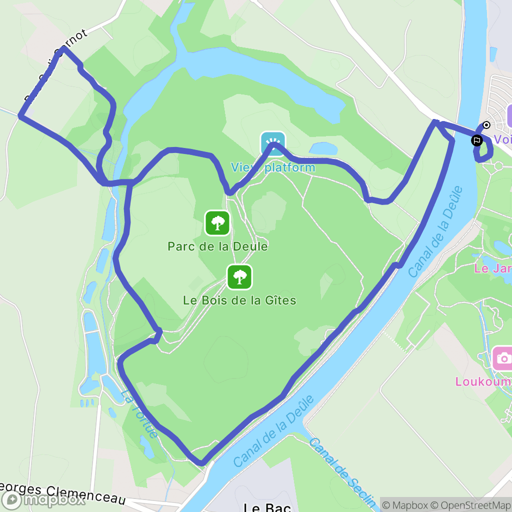 Houplin-Ancoisne : carte du parcours de randonnée - France