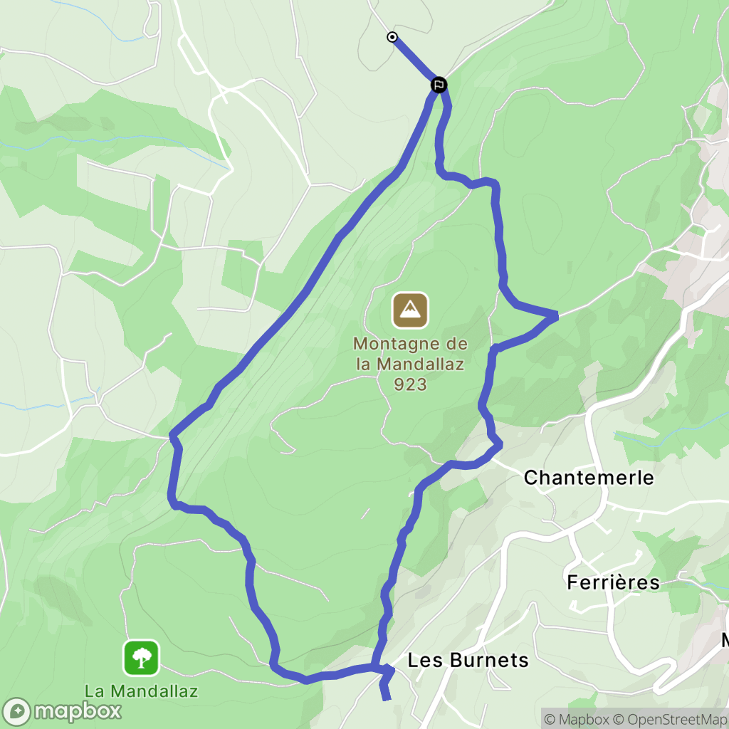 Choisy : carte du parcours de randonnée - France