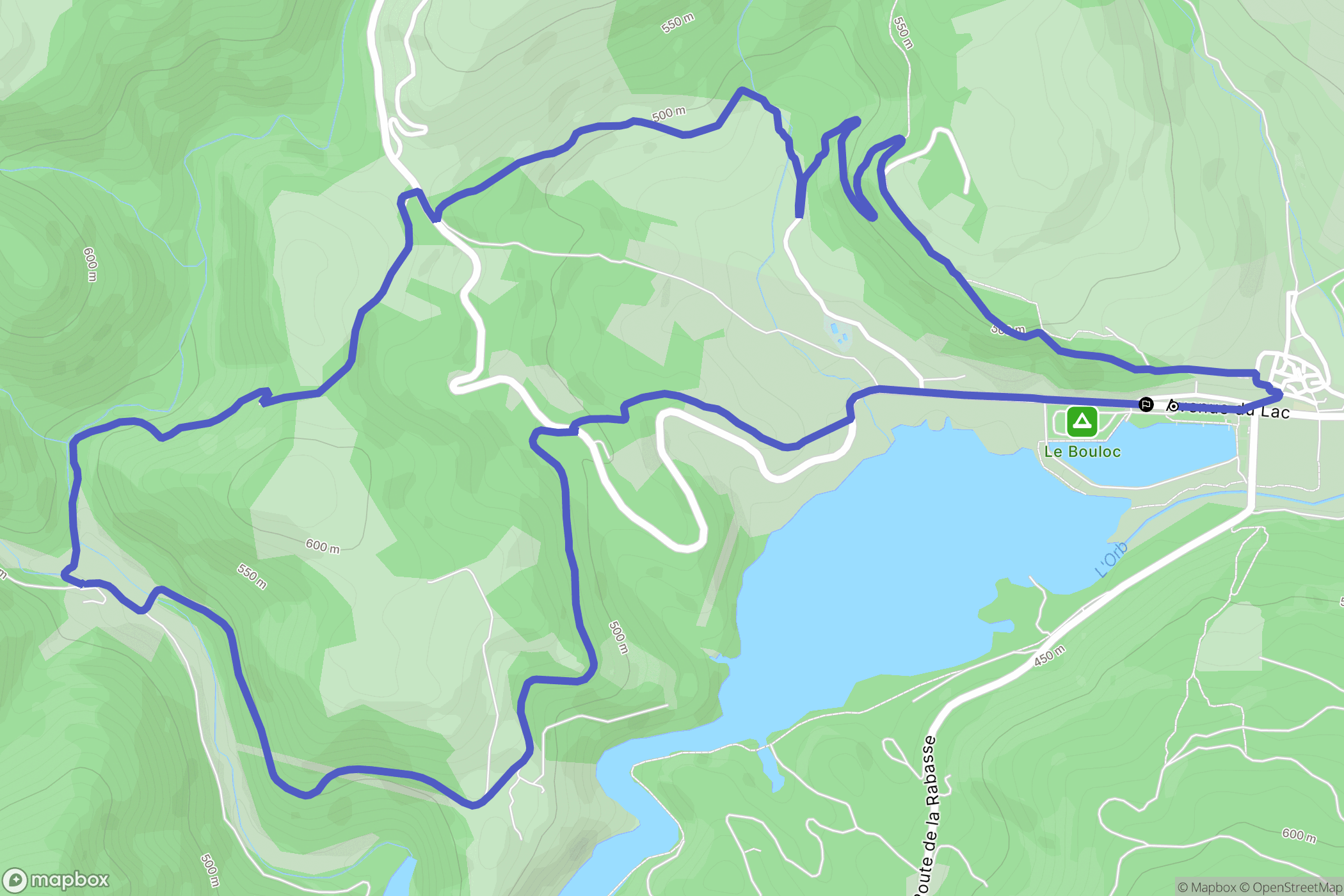 Ceilhes-et-Rocozels : carte du parcours de randonnée - France