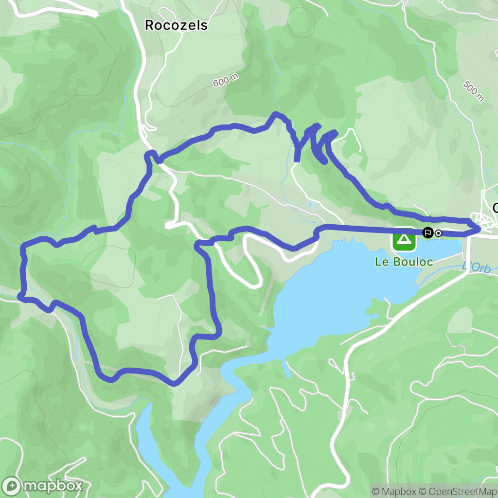 Ceilhes-et-Rocozels : carte du parcours de randonnée - France