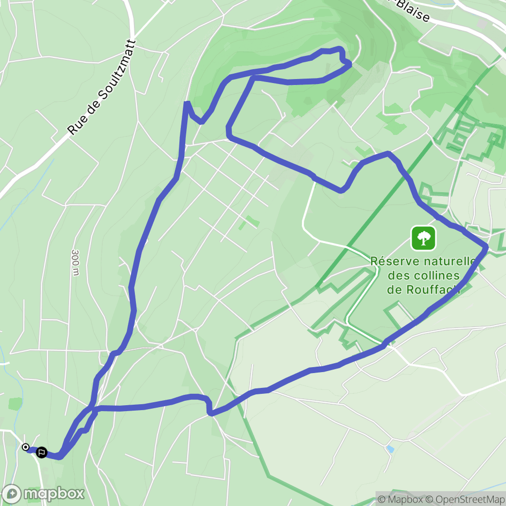 Orschwihr : carte du parcours de randonnée - France