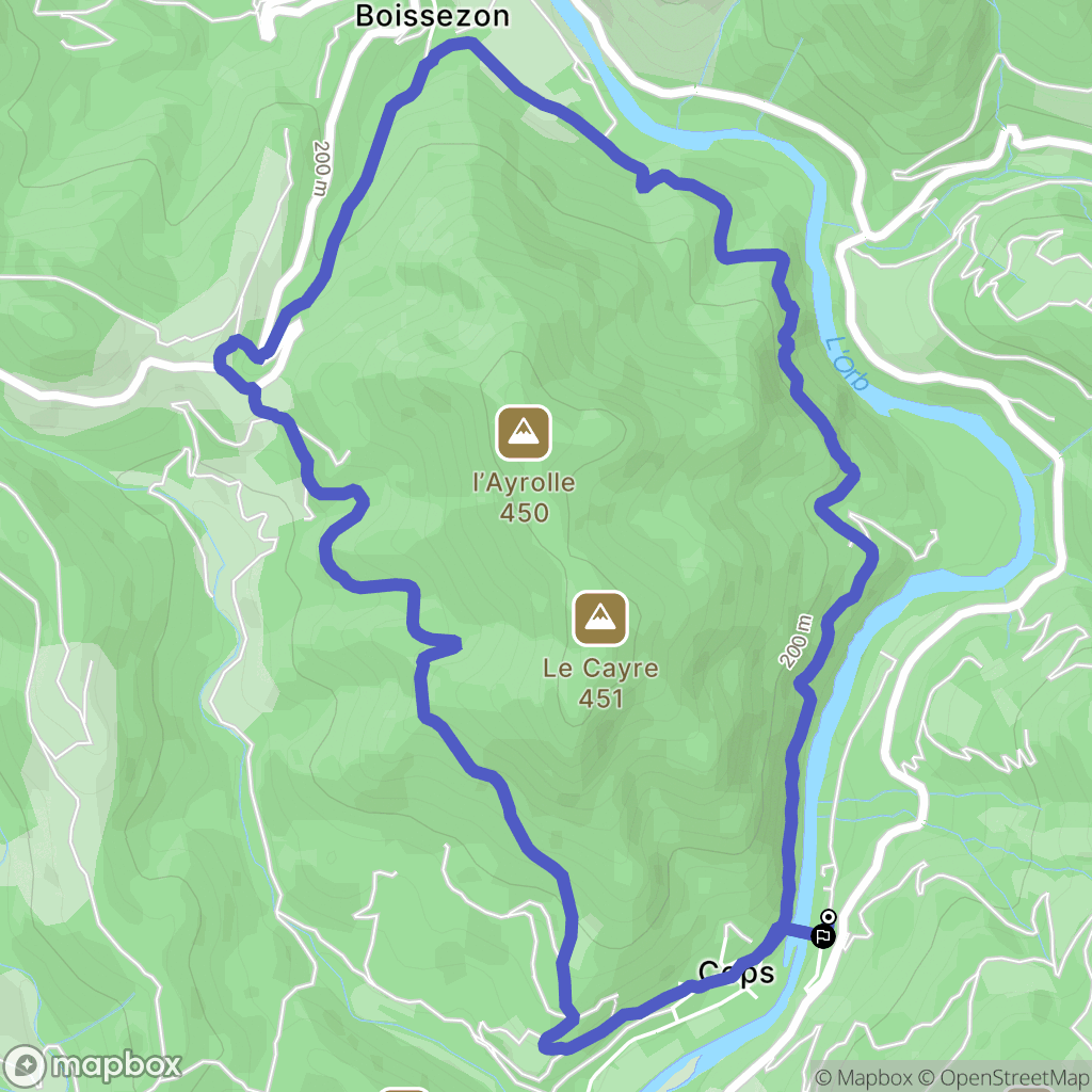 Roquebrun: routekaart voor buitenactiviteiten - France