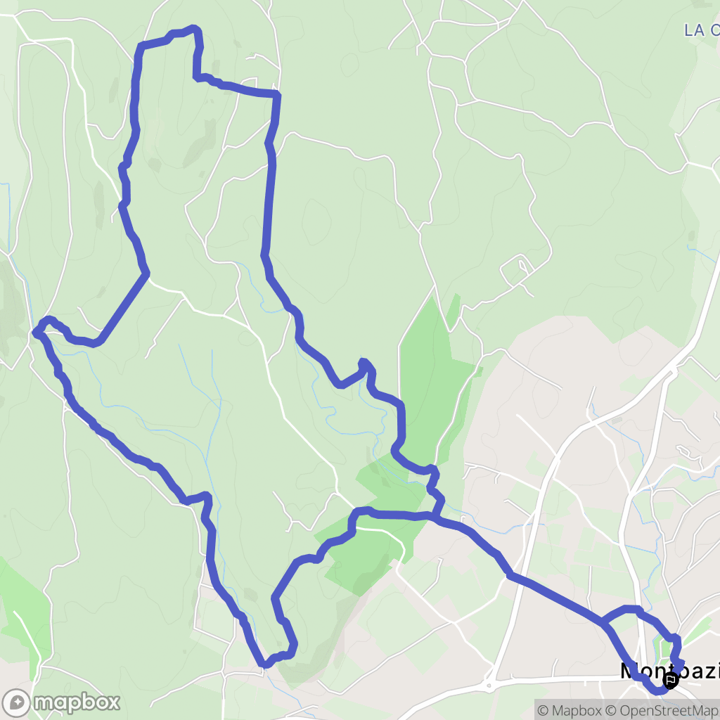 Montbazin : carte du parcours de randonnée - France