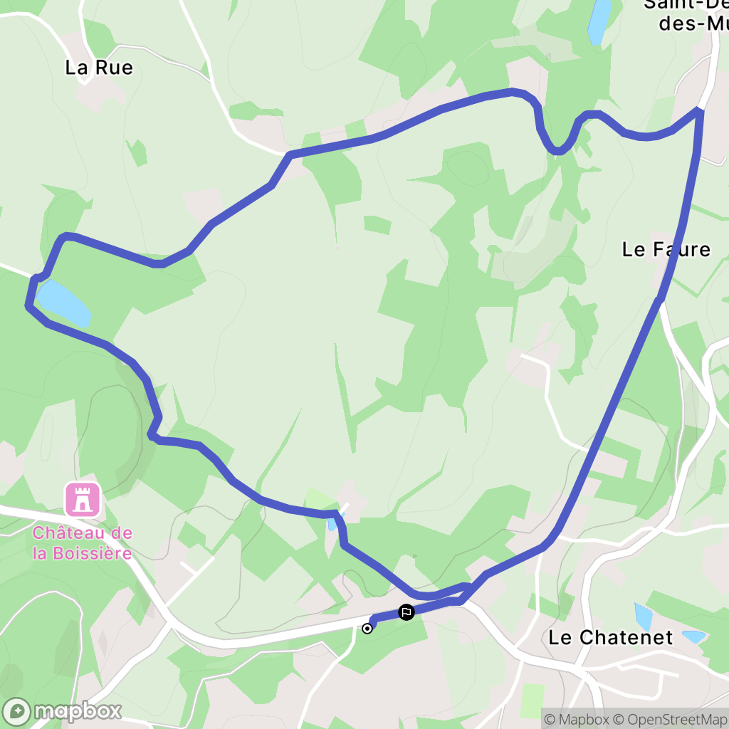 Saint-Denis-des-Murs : carte du parcours de randonnée - France