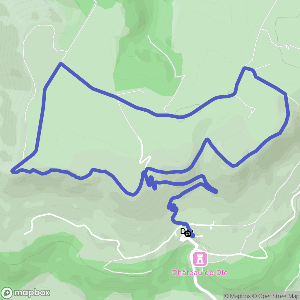 Dio-et-Valquières : carte du parcours de randonnée - France