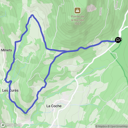 Entremont-le-Vieux : carte du parcours de randonnée - France