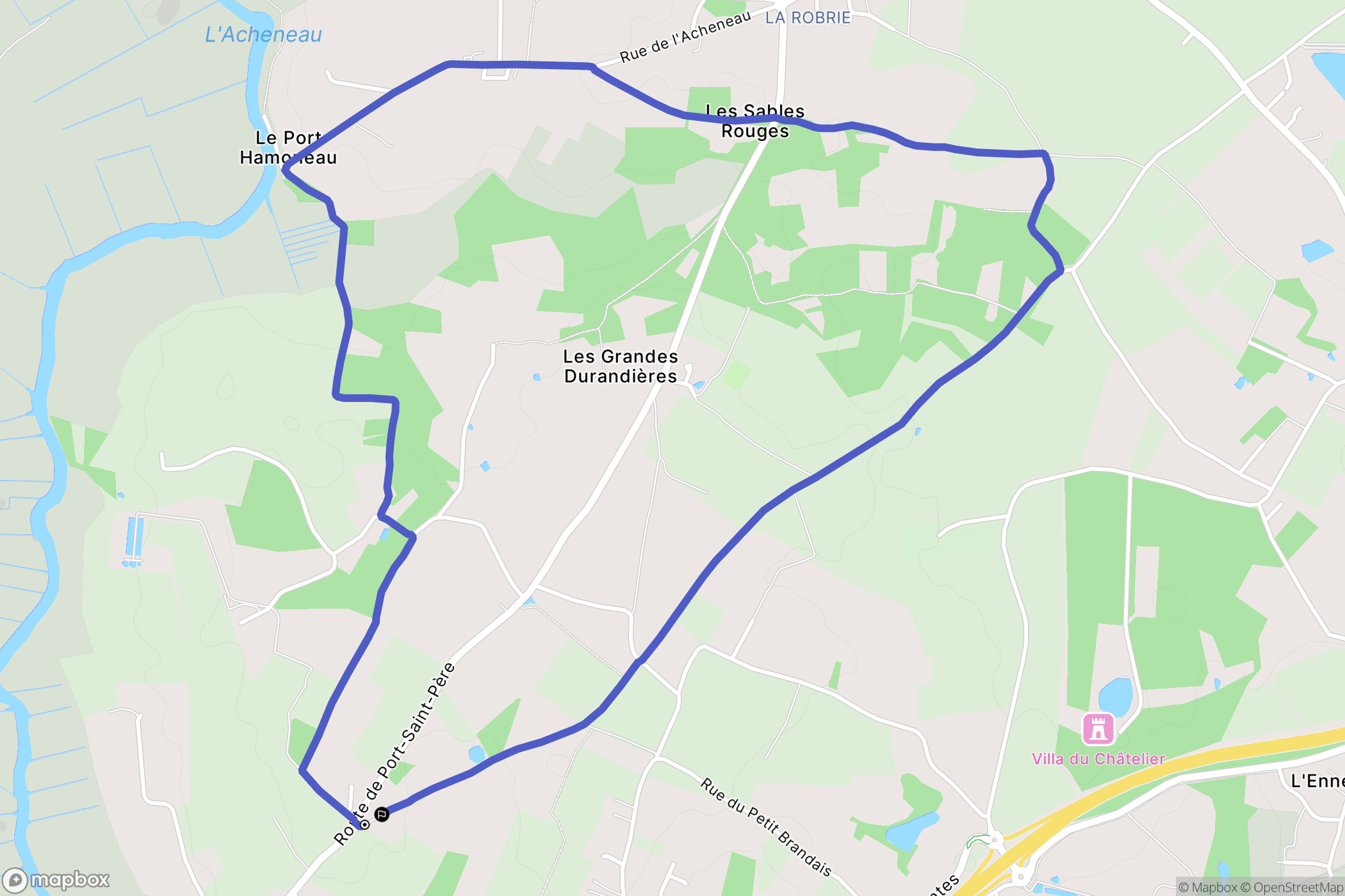 Port-Saint-Père : carte du parcours de randonnée - France