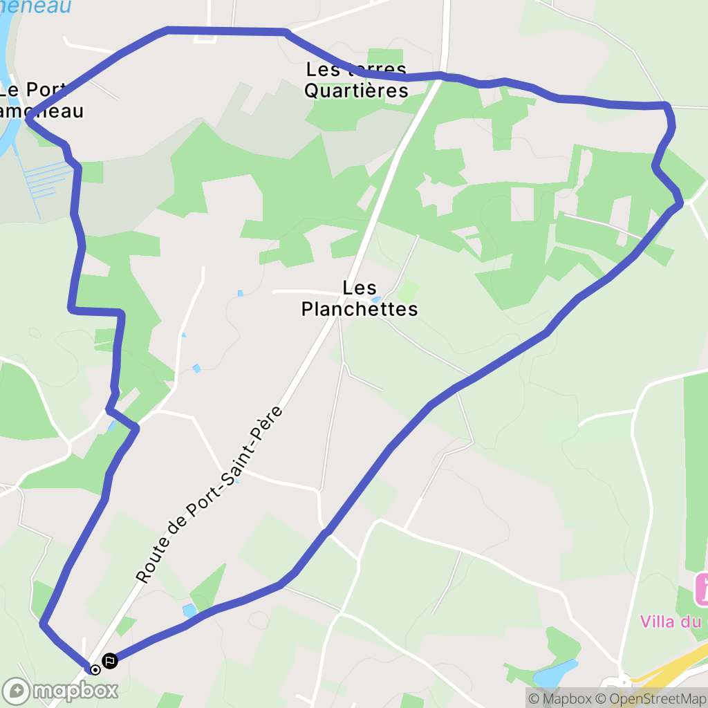 Port-Saint-Père : carte du parcours de randonnée - France