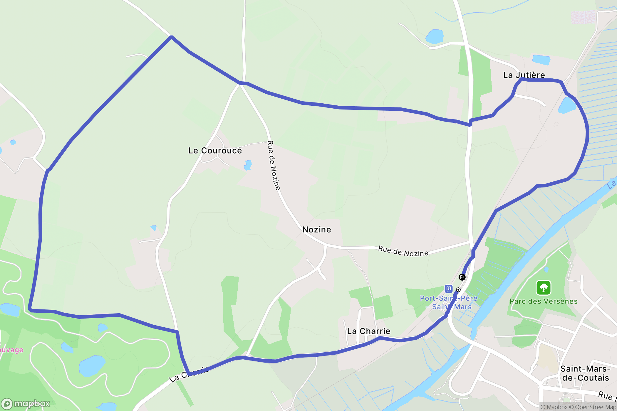 Port-Saint-Père : carte du parcours de randonnée - France