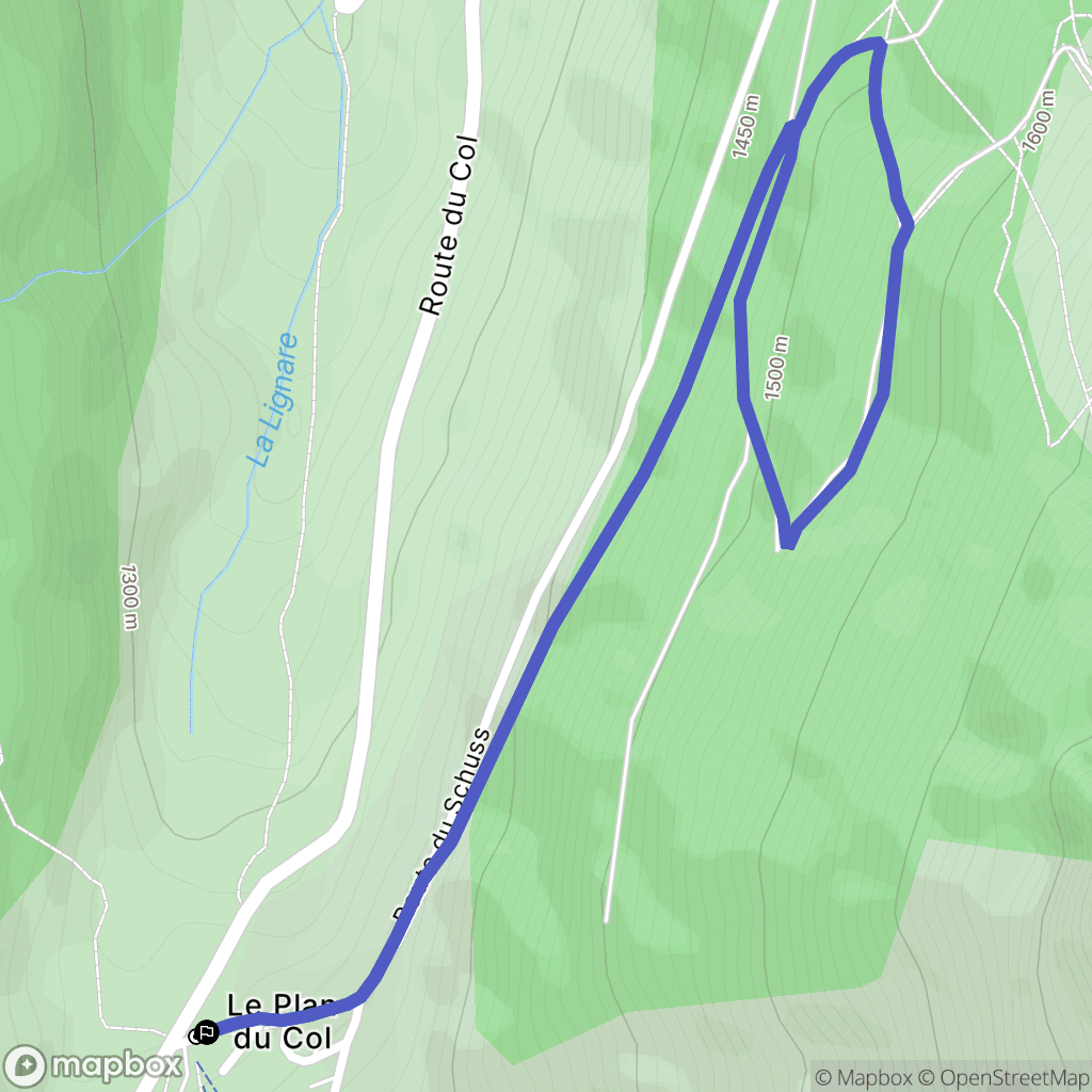 Ornon : carte du parcours de randonnée - France