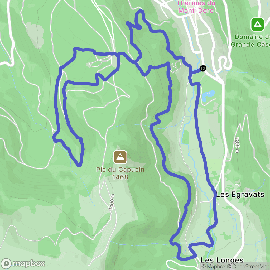 Mont-Dore : carte du parcours de randonnée - France