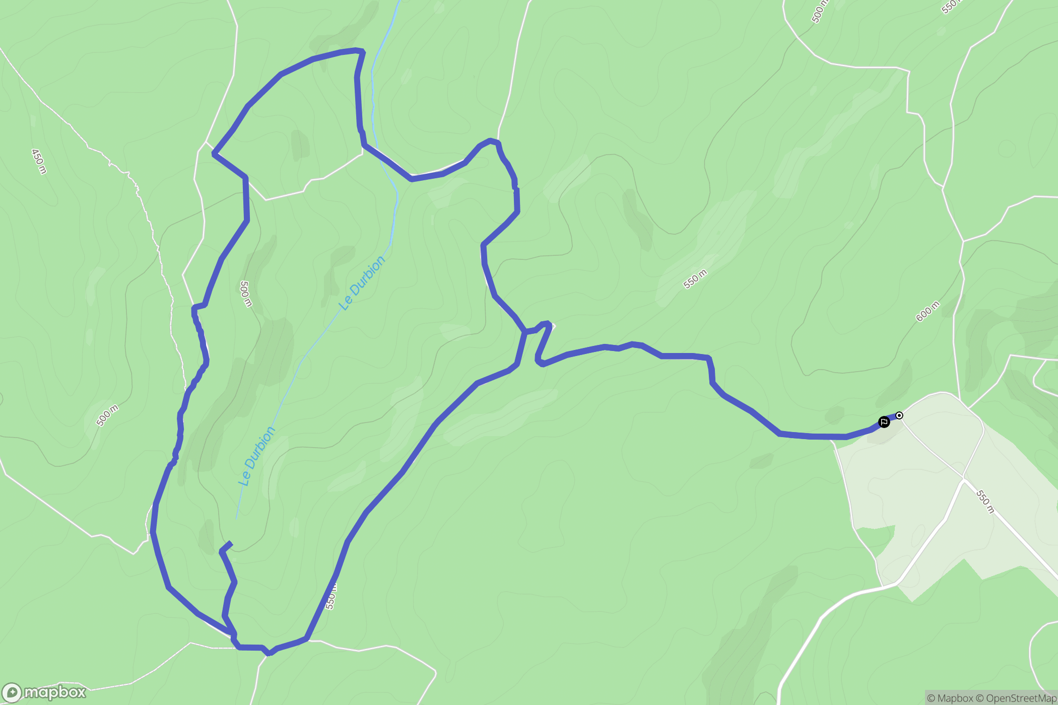 Lépanges-sur-Vologne : carte du parcours de randonnée - France