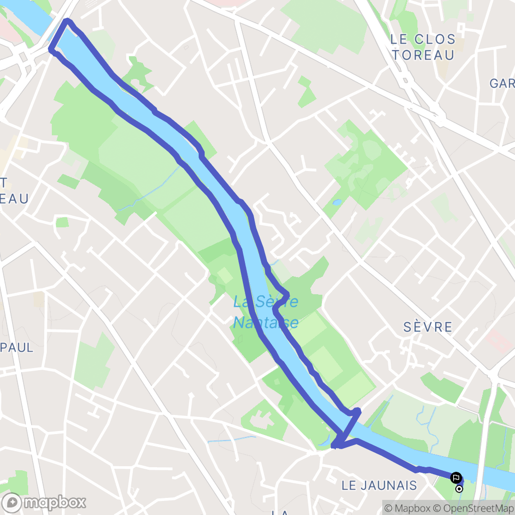 Rezé : carte du parcours de randonnée - France
