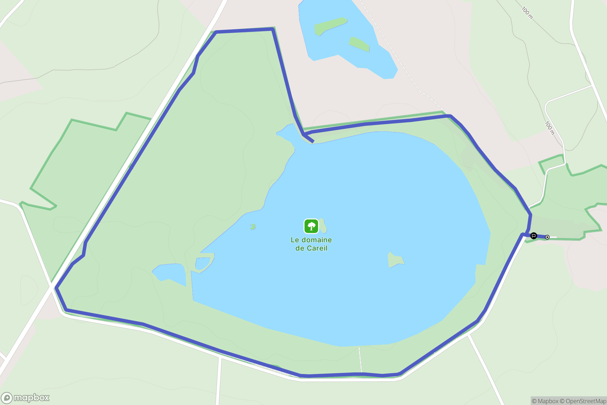 Iffendic : carte du parcours de randonnée - France
