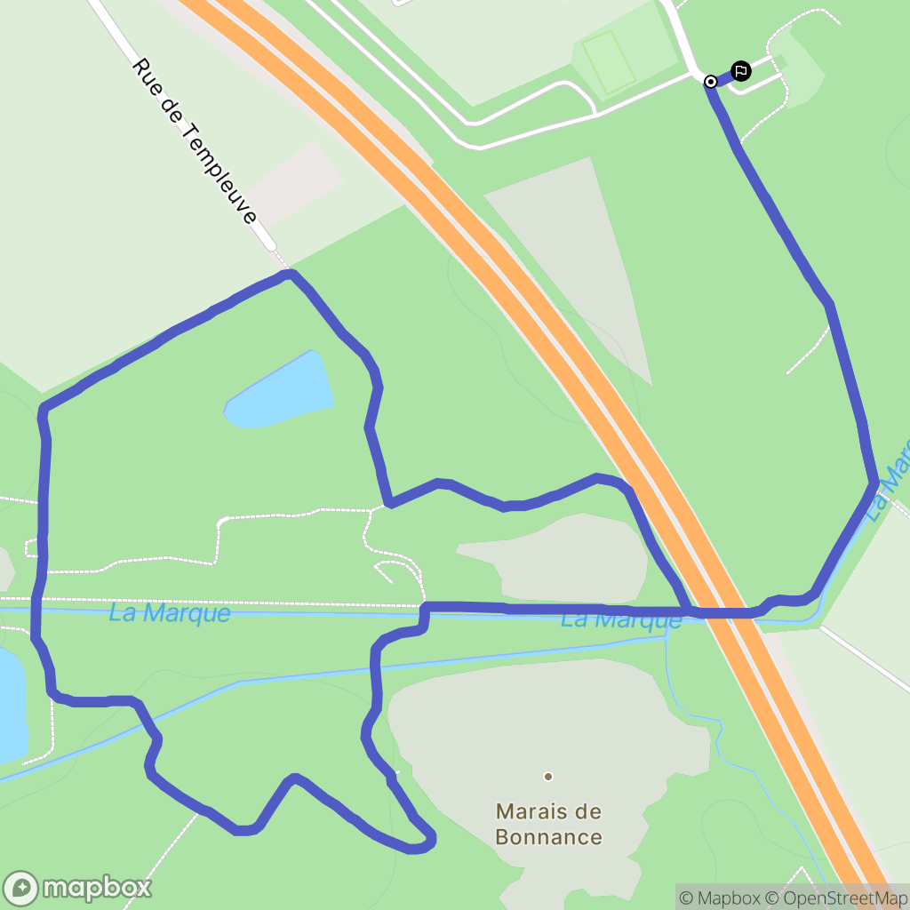 Péronne-en-Mélantois : carte du parcours de randonnée - France