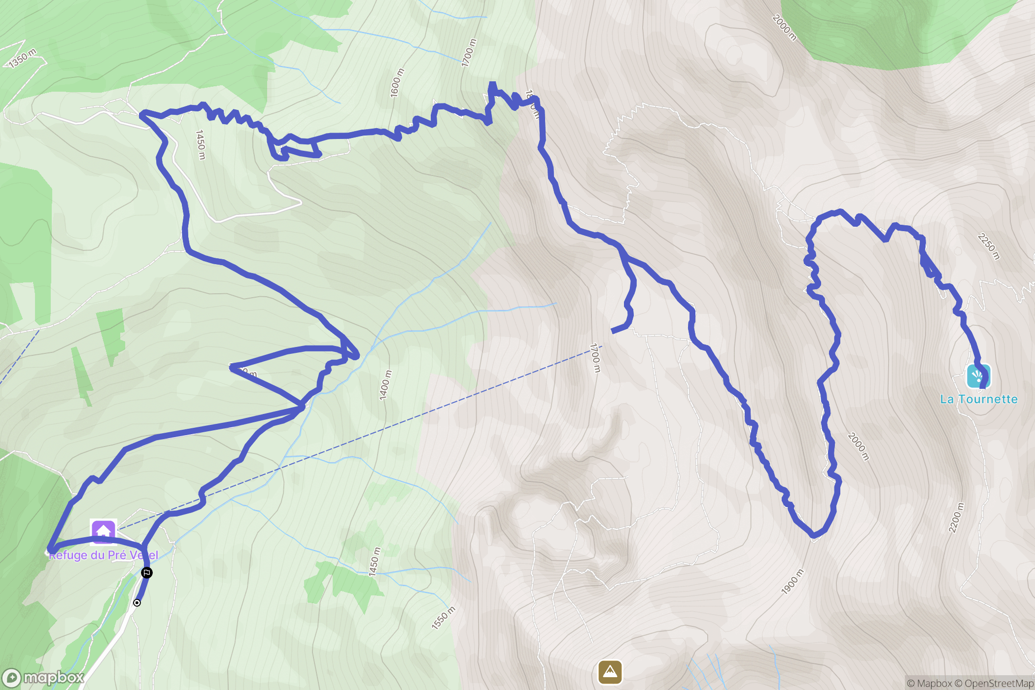 Talloires-Montmin : carte du parcours de randonnée - France