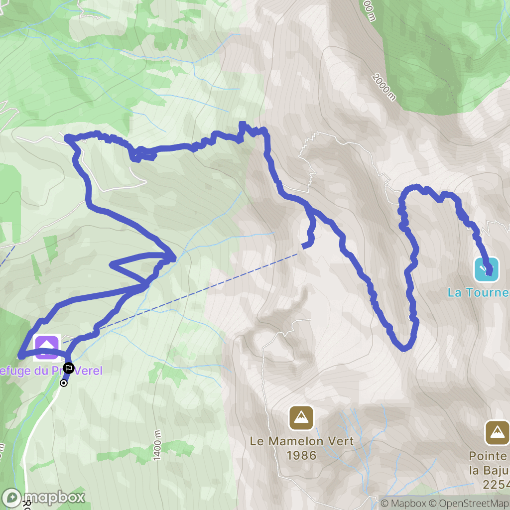 Talloires-Montmin : carte du parcours de randonnée - France