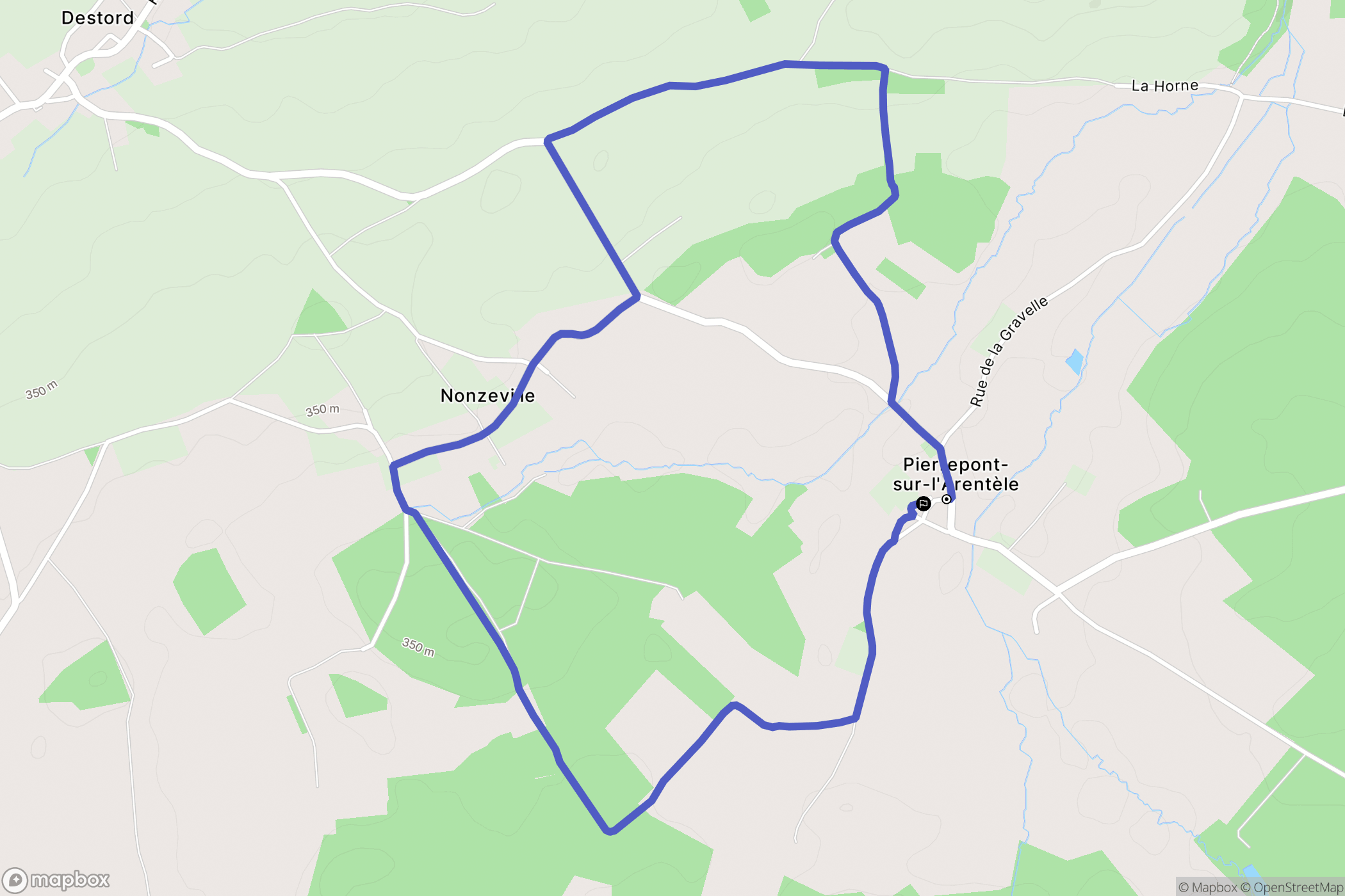 Pierrepont-sur-l'Arentèle : carte du parcours de randonnée - France