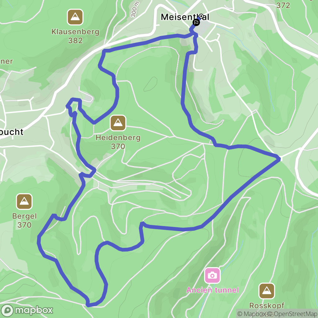 Meisenthal : carte du parcours de randonnée - France