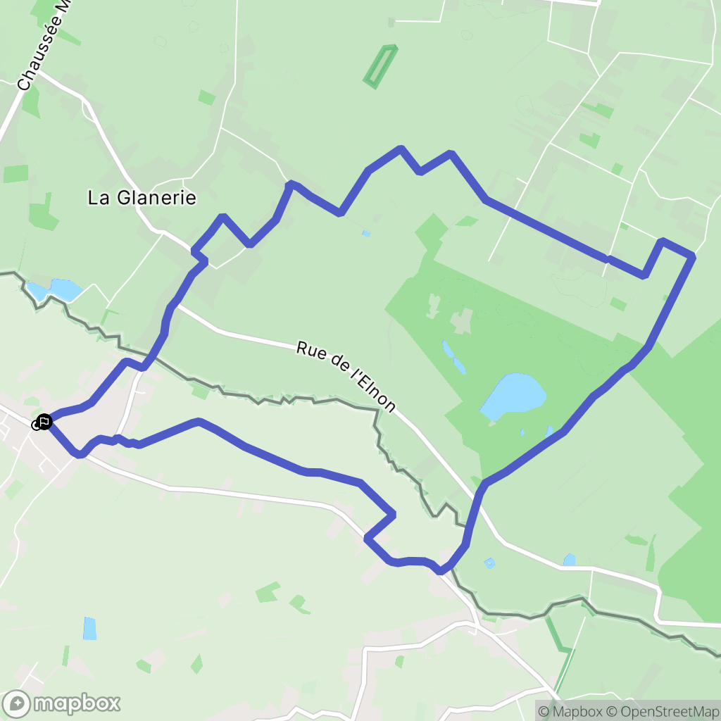 Mouchin : carte du parcours de randonnée - France