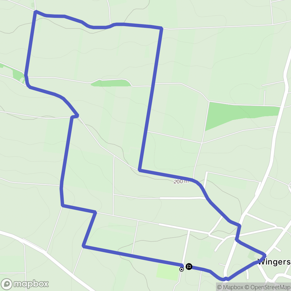 Wingersheim-les-Quatre-Bans : carte du parcours de randonnée - France