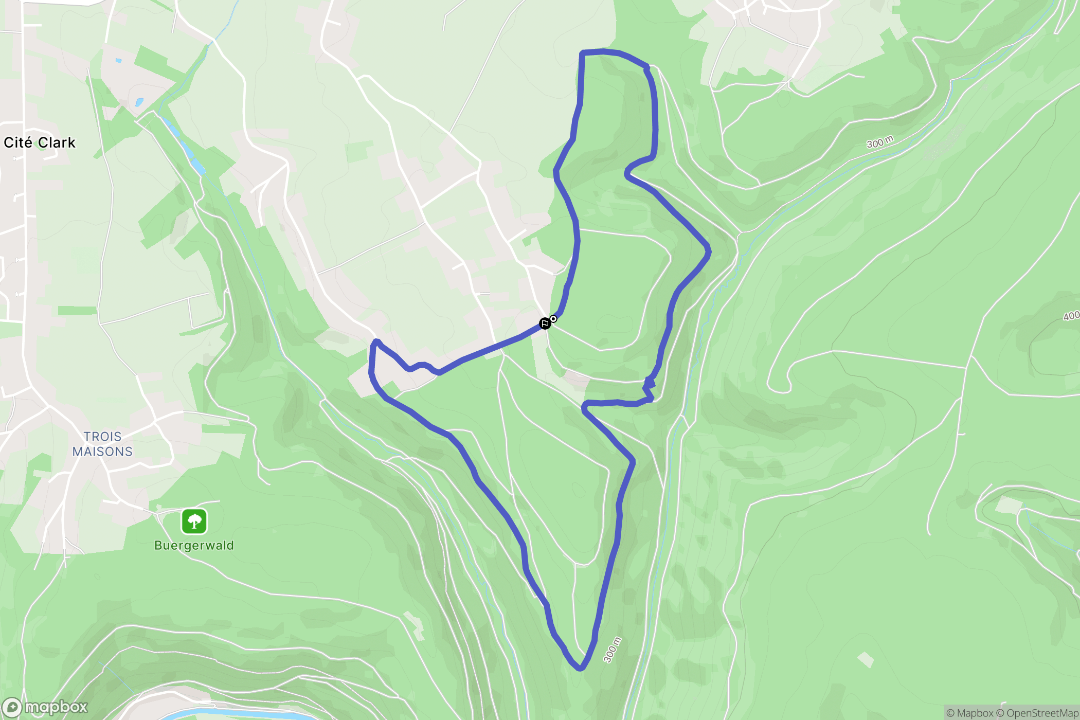 Phalsbourg : carte du parcours de randonnée - France