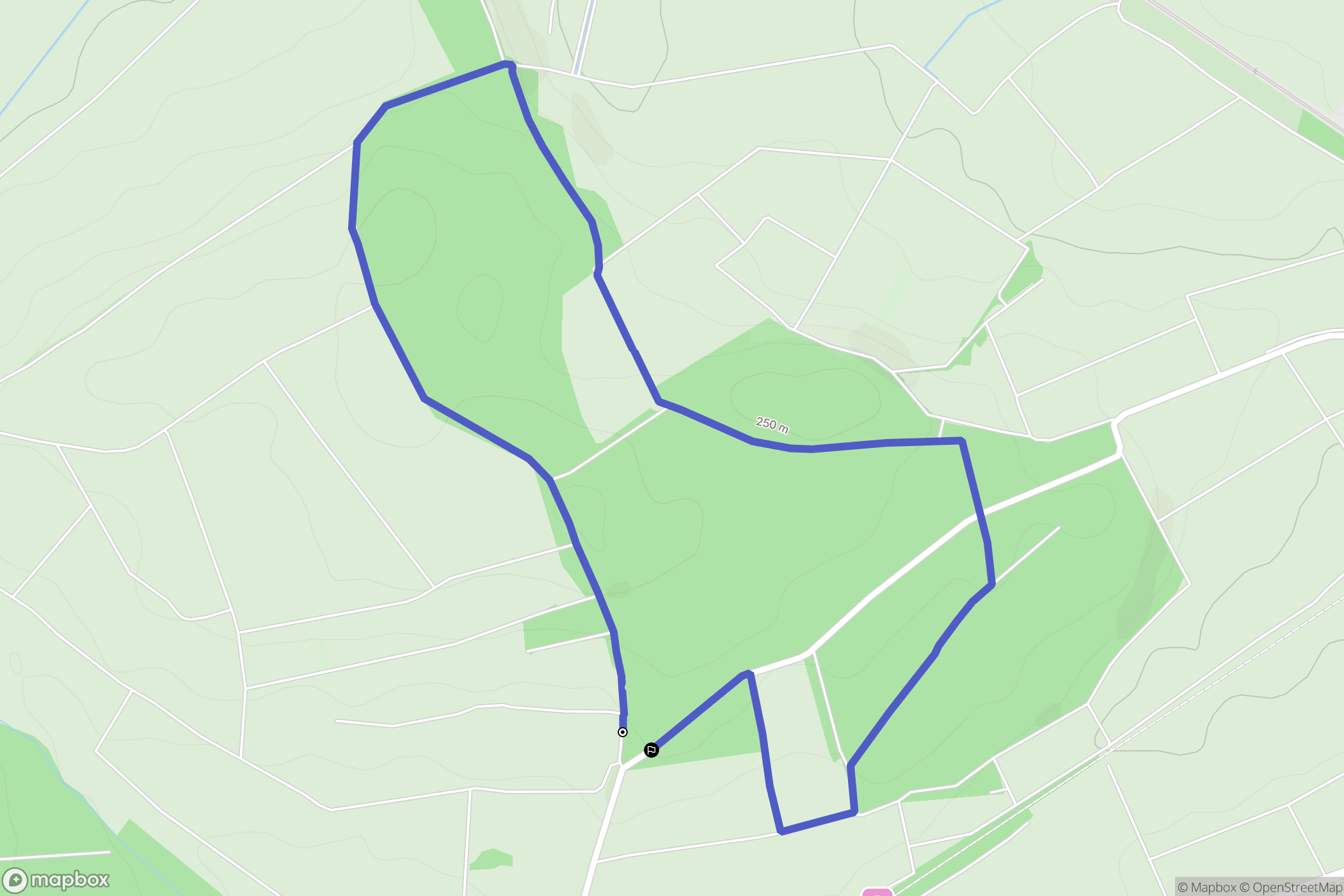 Bouxwiller : carte du parcours de randonnée - France